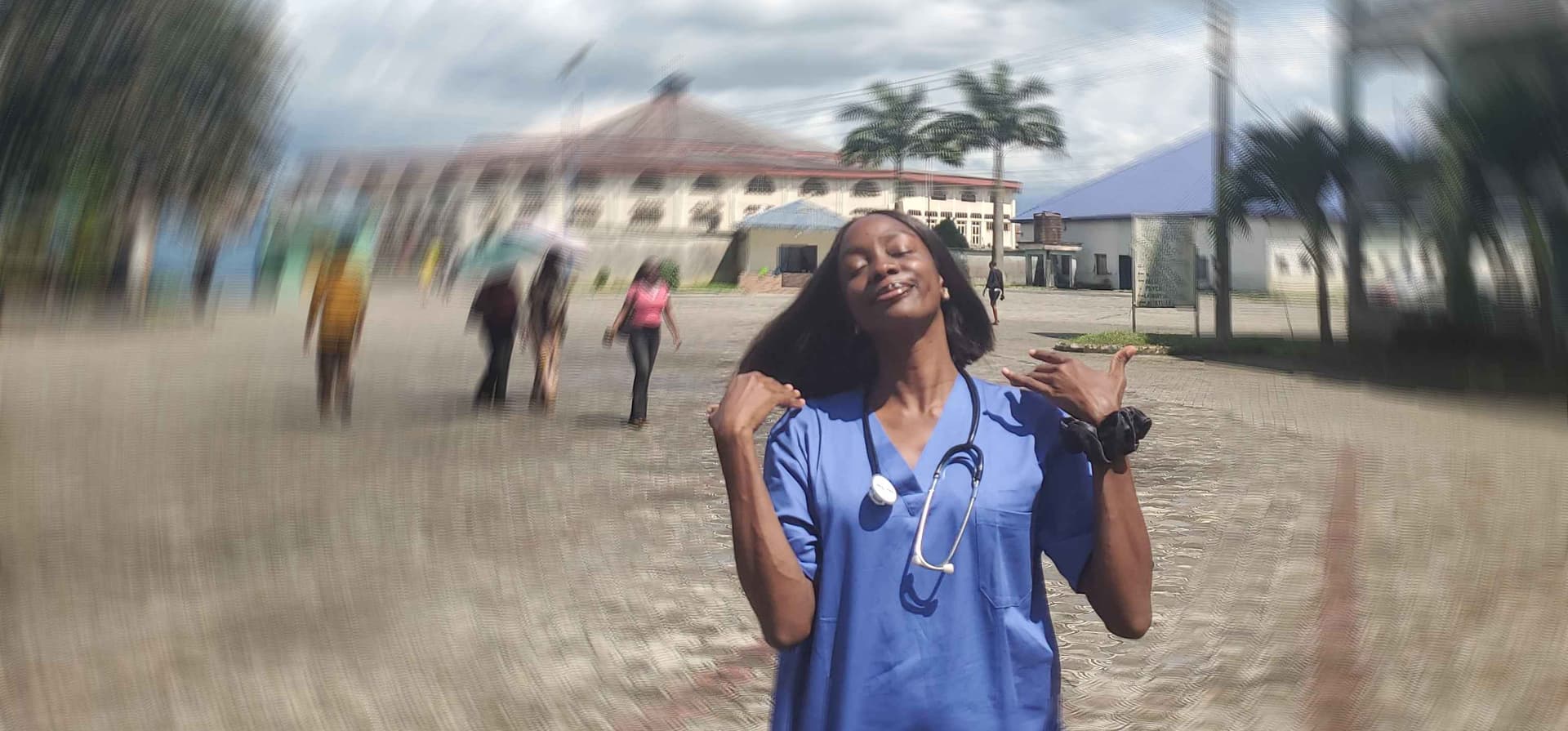 First time in scrubs as a med student