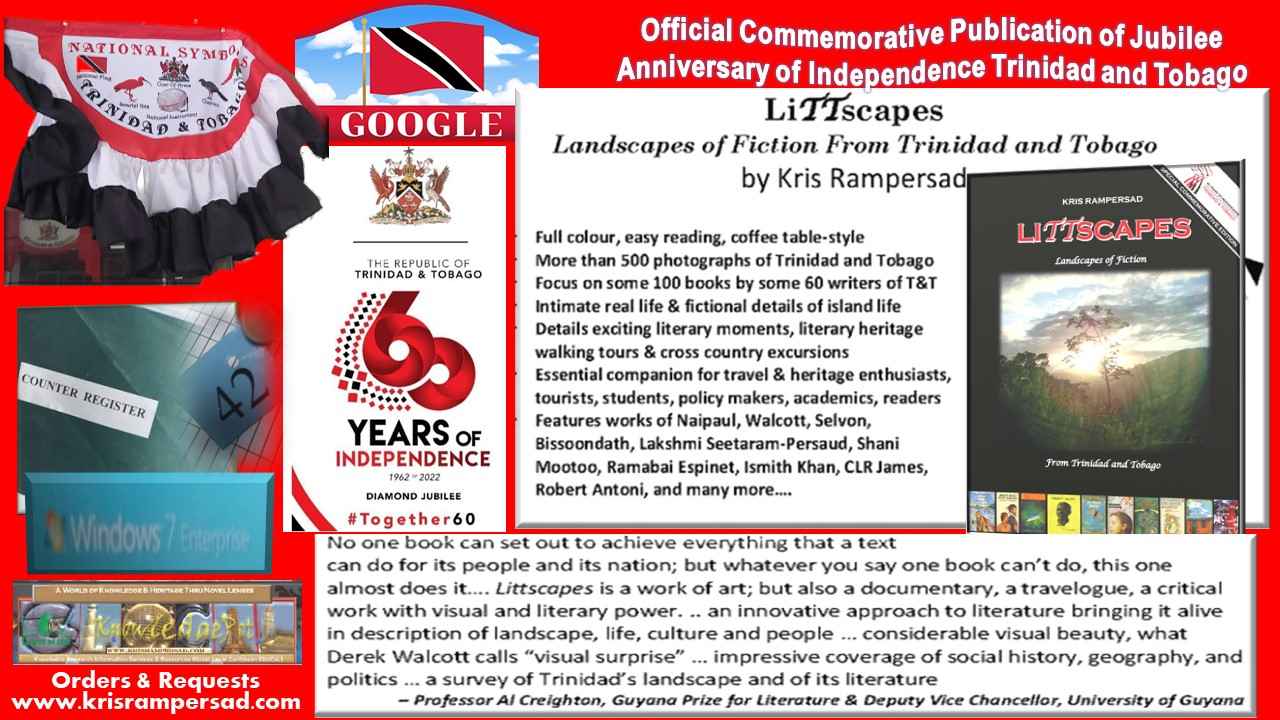 Independence in the Digital Age. Symbols of Independence at 60 Trinidad & Tobago LiTTscapes by Dr Kris Rampersad. Manual Register for National ID, antiquated number system, obsolete Windows 7 at National Libraries System Montage