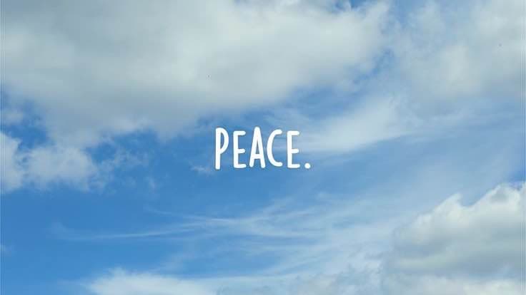 sky. When one looks the sky he/she lets go and feel peace